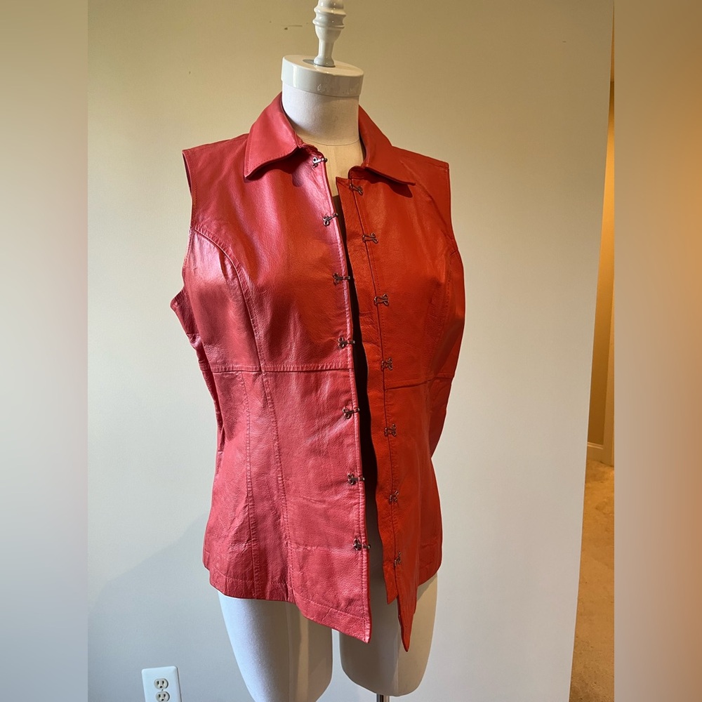 Red Leather Vest